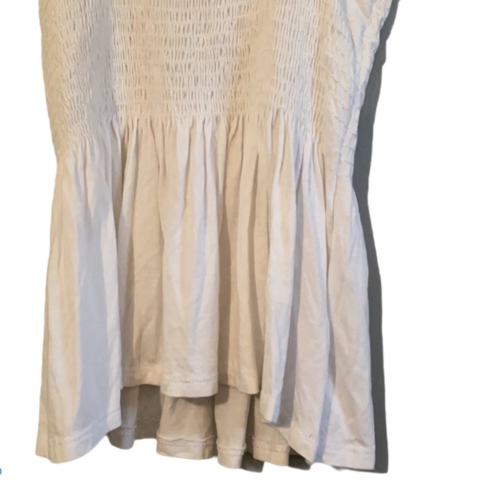 Fab Rik White Stretch Flowy Crop Ruched Tank - Picture 4 of 11